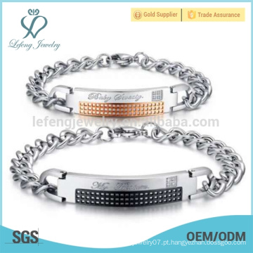 Bracelete de desgaste diário, pulseiras de aço inoxidável simples